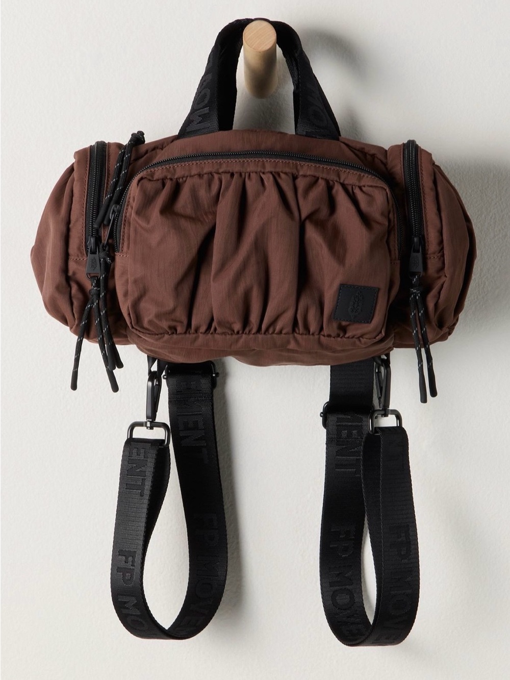 NWT Free People Movement Never Still Convertible Sling Bag in Cocoa - Picture 6 of 16